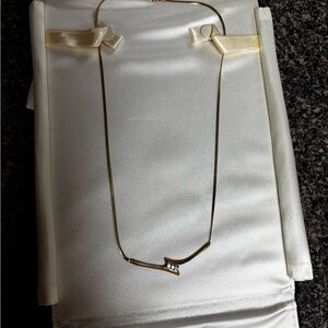 10K Gold and Diamond necklace and earring set from Zales.